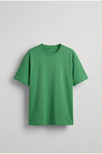 ablukaonline Erkek Oversize Basic T-Shirt Yeşil