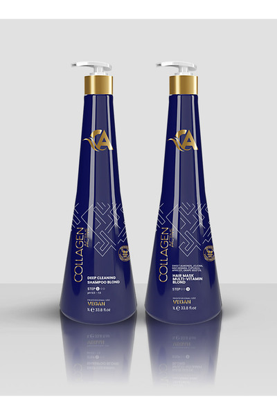 collagen active مجموعة شامبو التنظيف العميق والماسك بالكولاجين النباتي للشعر ...