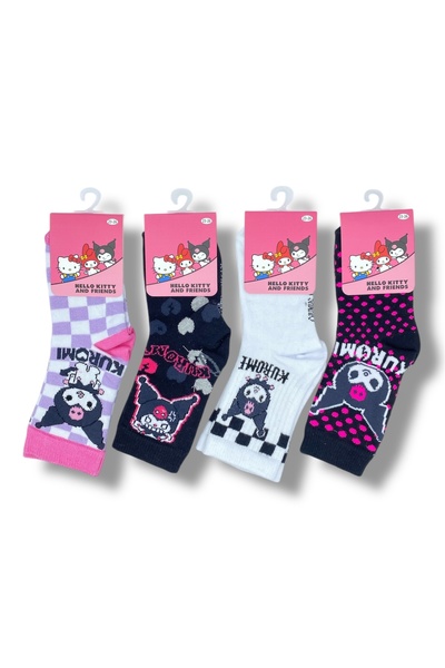 kuromi Лицензирани чорапи за момичета, 4 чифта, 22743