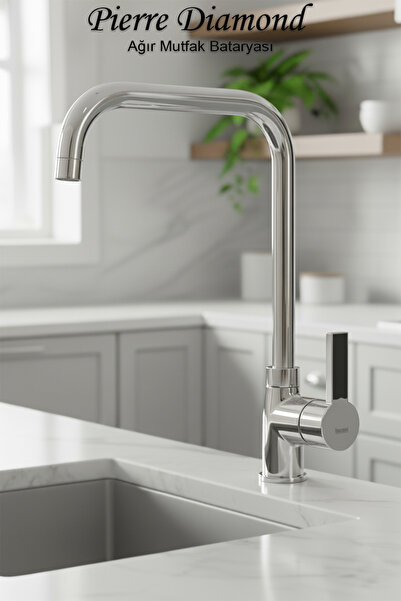 tesitay Baymera Paslanmaz Mix Kuğu Mutfak Evye Musluğu Çeşmesi Bataryası