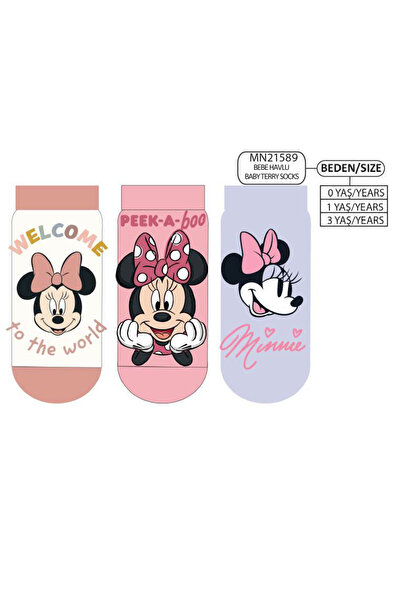 Çimpa Minie Mouse Baby Kids Towel Socks