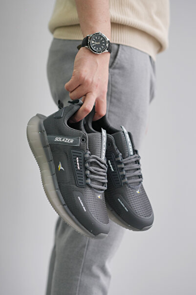 SOLAZER Ανδρικά γκρι αθλητικά παπούτσια casual 38-2