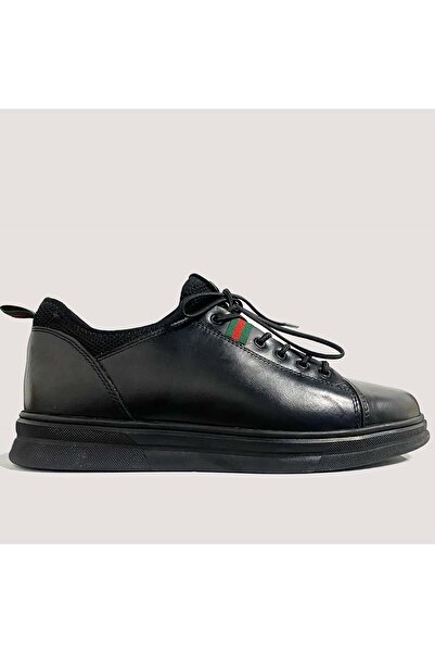 MARCOMEN Men's Leather Casual Shoes 20542 - Black - 42