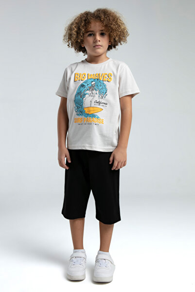 Rolypoly 02-08 Years Old Boy Roly Poly Capri Suit - Stone