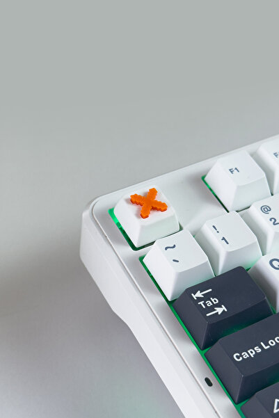buffed Piksel ESC Mekanik Klavye Tuşu Beyaz Artisan Keycap Gamer Aksesuar