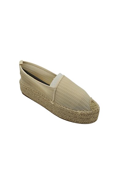 A&H Women's espadrilles AH 39, textile material, beige