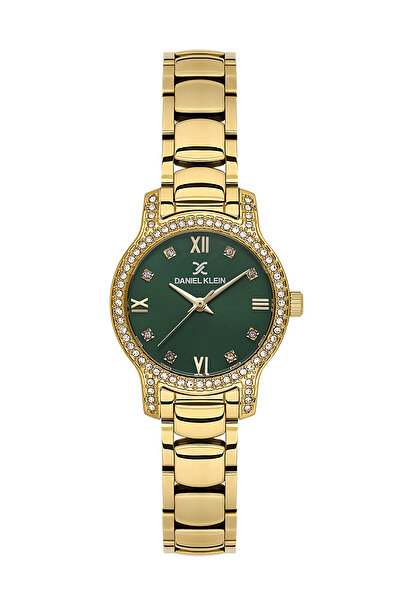 Daniel Klein ساعة نسائية فاخرة من الفولاذ المقاوم للصدأ مطلية بالذهب DK.1.141...