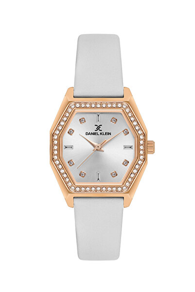 Daniel Klein Premium White Leather Watch for Women DK.1.14114-5