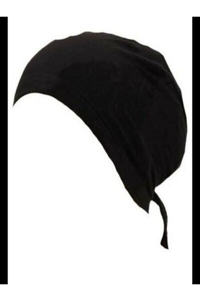 BEYAZ DÜŞ Siyah Dikişsiz Kaymaz Bone