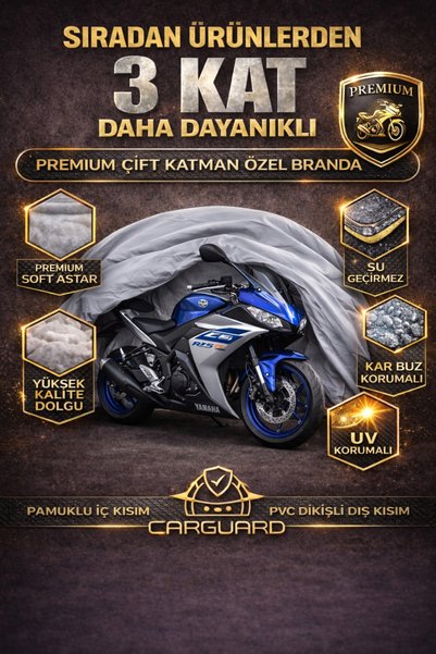 CarGuard Yamaha Yzf R25 Fitilli Motosiklet Brandası Çadır Örtü - Miflonlu