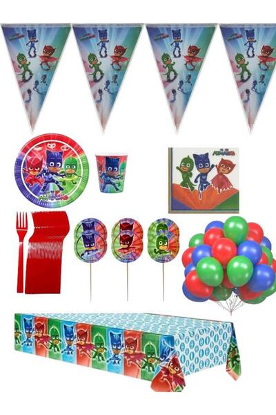 mercantoptan Pijamaskeliler 8 Kişilik Parti Seti - 8 Parça Konsept Doğum Günü...