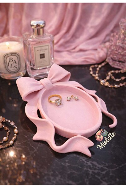 Miolette Coquette Fiyonk Takı Tabağı | Pembe Dekoratif Aksesuar & Yüzük Küpe ...