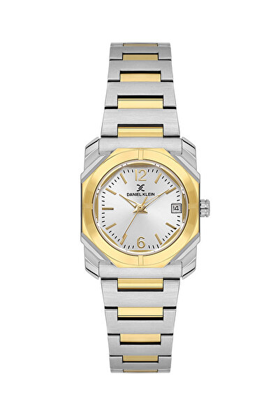 Daniel Klein Premium Silver and Gold Stainless Steel Watch for Women DK.1.141...
