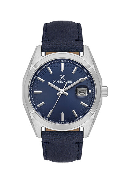 Daniel Klein Premium Dark Blue Leather Watch for Men DK.1.14138-2