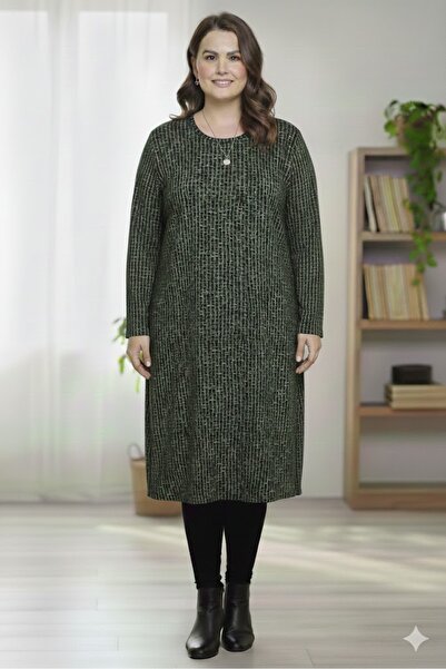 elma abone Plus Size Ikadin Duru Combed Cotton Tunic