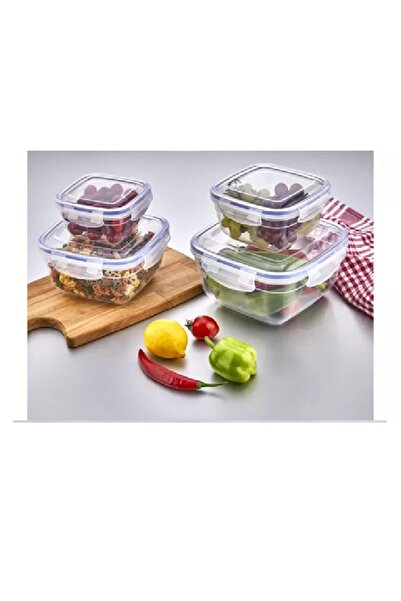 ASUDE Asd030 Square Leakproof Transparent Storage Container Set of 3 500-900-...