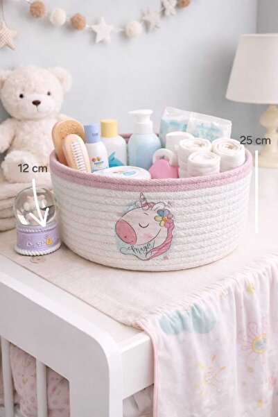 Secem Boutique unicorn çocuk sepet, bebek organizer
