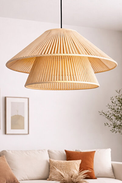 Forever Aydınlatma FRV-90 Modern Bambu, Model Yatak Odası, Salon, Mutfak Otur...