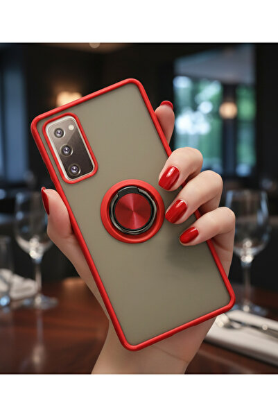 Hatreds Samsung Galaxy S20 FE İçin Kamera Korumalı Yüzüklü Kılıf - Leke Tutma...
