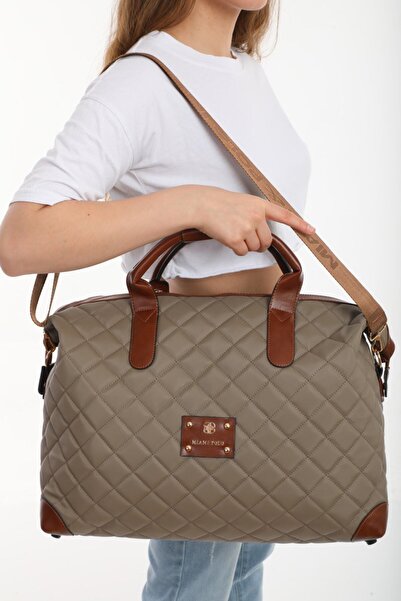 Çanta Trend Quilted Mink Easy-To-Clean Beach, Picnic, Travel, Sports Bag with...