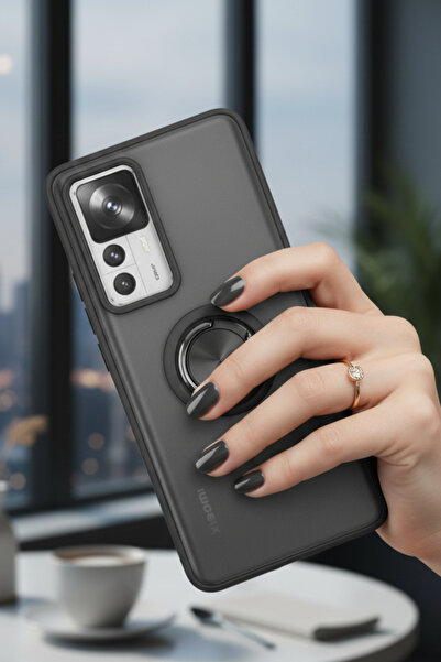 Hatreds Xiaomi Mi 12T Pro İçin Kamera Korumalı Yüzüklü Kılıf - Leke Tutmaz Ma...