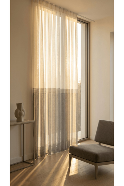 İNCİLİFE إكرو-أنثراسايت رمادي اللون لونين 1/2,5 ستارة تول متوسطة الطول - شريط...