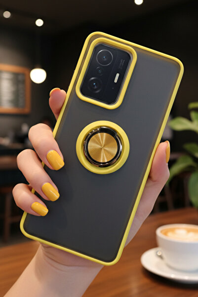 Hatreds Xiaomi Mi 11T Pro İçin Kamera Korumalı Yüzüklü Kılıf - Leke Tutmaz Ma...