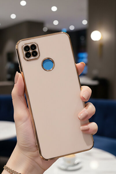 AQUA AKSESUAR Xiaomi Redmi 9C Uyumlu Parlak Altın Kenarlı Kamera Korumalı Day...