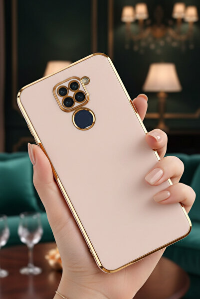 AQUA AKSESUAR Xiaomi Redmi Note 9 Uyumlu Parlak Altın Kenarlı Kamera Korumalı...