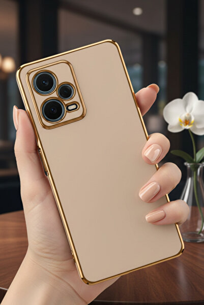 AQUA AKSESUAR Xiaomi Redmi Note 12 Pro Plus Uyumlu Parlak Altın Kenarlı Kamer...