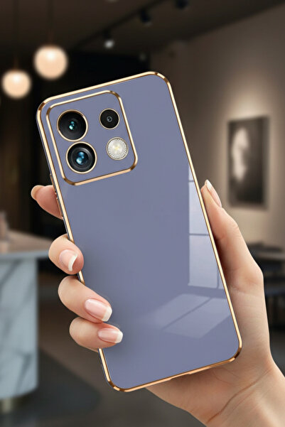 AQUA AKSESUAR Xiaomi Redmi Note 13 Pro 5G Uyumlu Parlak Altın Kenarlı Kamera ...