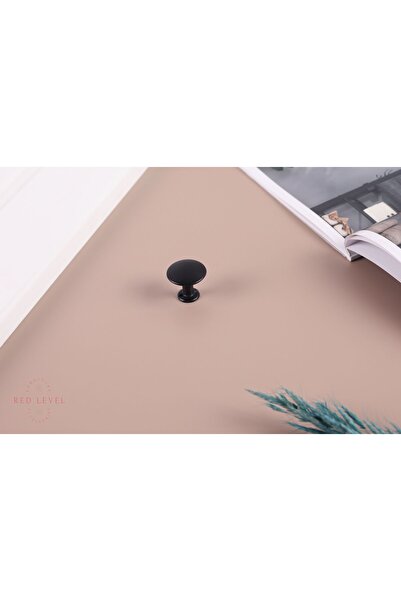 Red Level Düz Yuvarlak Siyah Düğme Kulp Modelleri Dolap Çekmece Mobilya Mutfa...