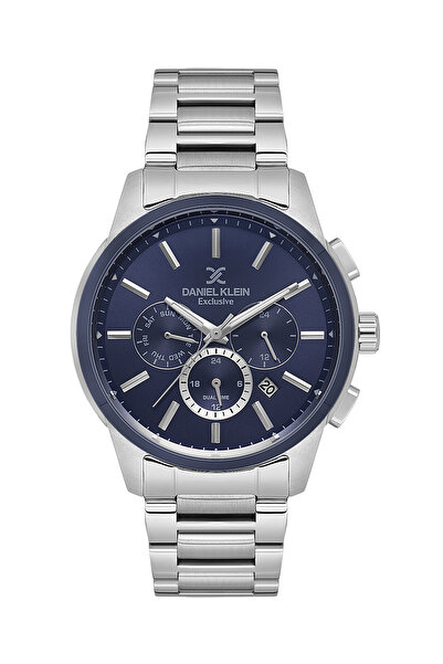 Daniel Klein ساعة رجالية حصرية من الفولاذ المقاوم للصدأ باللون الفضي DK.1.142...