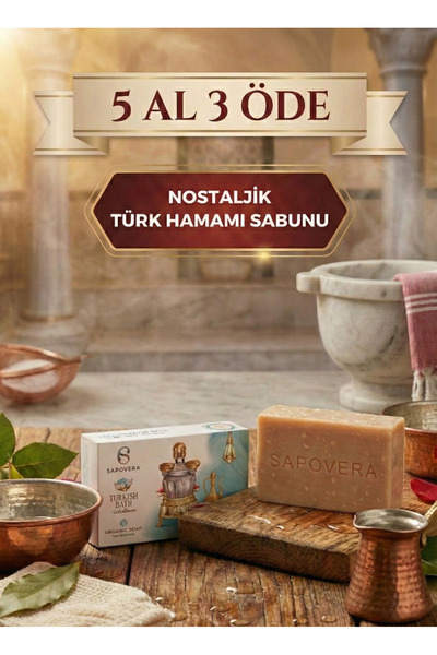 Sapovera Doğal Klasik Türk Hamamı Sabunu