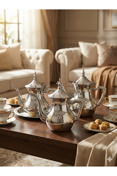 SQUALO طقم براد شاي ستانلس ستيل عملي – 0.7/1/1.36 لتر | مقاوم للصدأ وسكب مريح