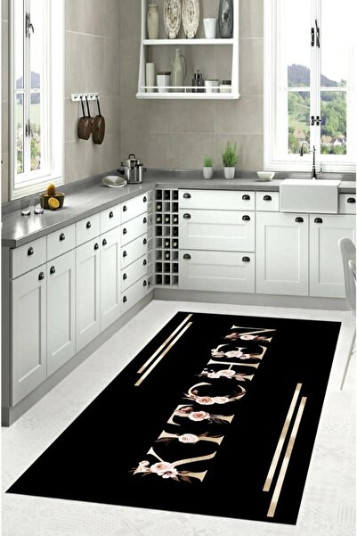 MNC Kesme Halı Desenli Dijital Baskı Yıkanabilir Kaymaz Taban İnce Salon Mutf...