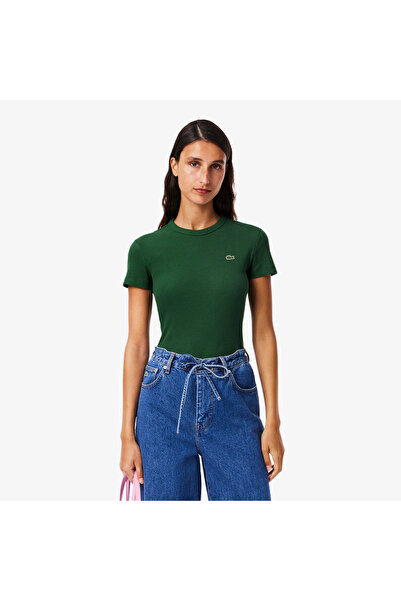 Lacoste تيشيرت قطني مضلع قصة ضيقة - TF5538-00-132