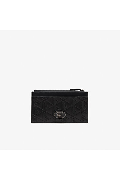 Lacoste Nomogramme Zipped Leather Card Holder - NH4574MR-000