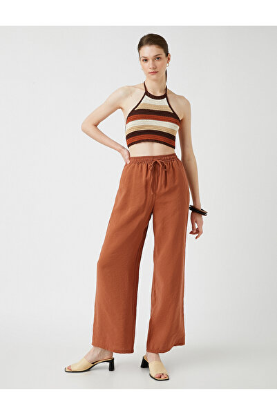 Koton Φαρδύ παντελόνι με δέσιμο στη μέση