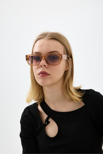 Chunky Frame Marcos Unisex New Season Honey Nude Popular Square Sunglasses