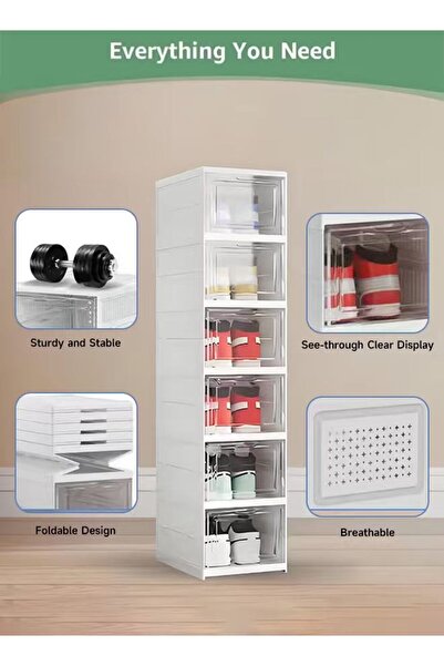 Generic 6-layer self-installing shoe box shoe cabinet storage box shoe rack f...