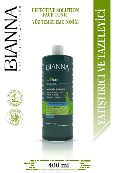 Bianna Tonik C Vitaminli Bambulu ve Yeşil Çaylı Yüz Temizleme Toniği - 400ml
