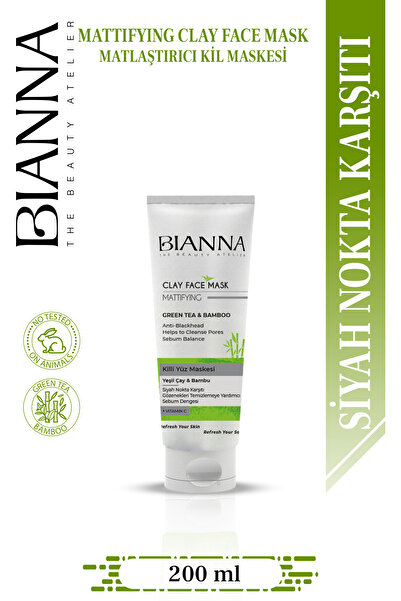 Bianna Yeşil Çay Ve Bambu Özlü Kil Maskesi C Vitaminli 200ml