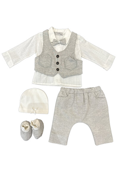 The-kid.co Little Gentleman 5-Piece Newborn Set – Gray
