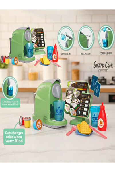 a v d a Su İle Çalışan Sipariş Ekranlı Kahve Makinesi Seti Pilli ve Sesli