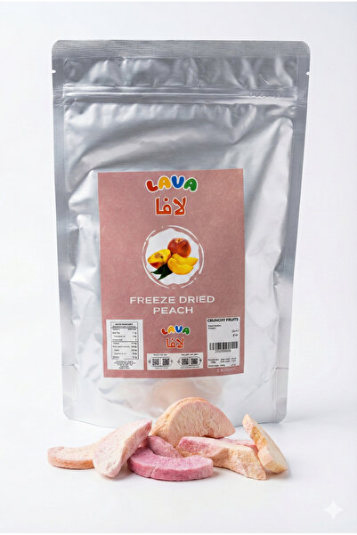 Lava Roastery شرائح خوخ مجففة بالتجميد فاخرة، 100 غرام، طرية وحلوة طبيعياً