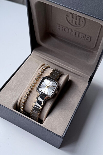 Homies KADIN KOL SAATİ KARE KÜÇÜK KASA 2 YIL GARANTİLİ KUTULU VE BİLEKLİK HED...