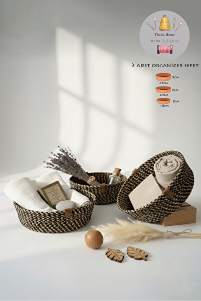 Thalia Home 3 Lü Sepet Takımı , Çok Amaçlı Sepet, Banyo Ve Mutfak Organizeri ...