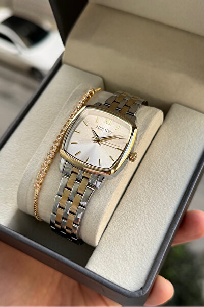 Homies ساعة يد نسائية - علبة هدايا أصلية وسوار هدية. همم 23581604 S01