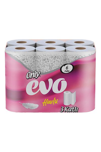 ONLY Evo Rulo Kağıt Havlu - 3 Kat - 6'lı Paket